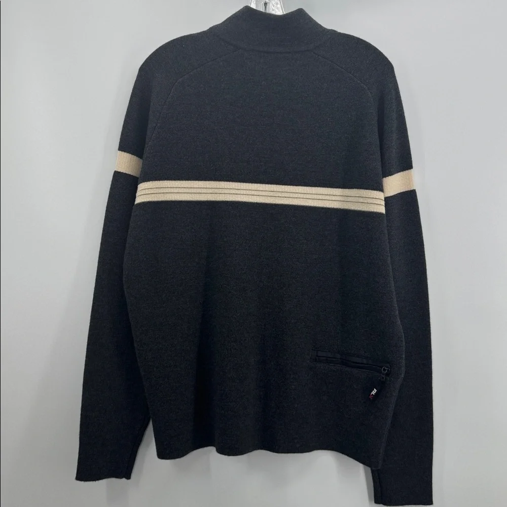 VTG POLO RALPH LAUREN SPORT RLX Technical Ski SWEATER, 100% Wool Dk Gray Large - Picture 8 of 11